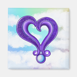 Aimant Joli Cœur Violet