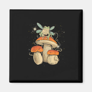 Aimant Joli Cottagecore Grenouille Champignon Style Gobli