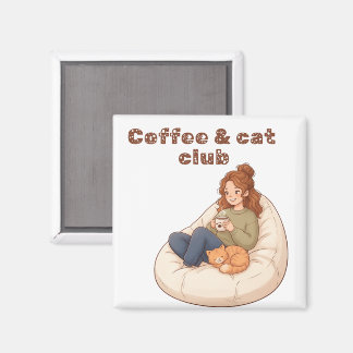 Aimant Joli design Café & Club Chat