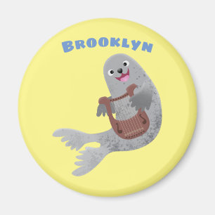 Aimant Joli dessin animé sur le phoque du Groenland