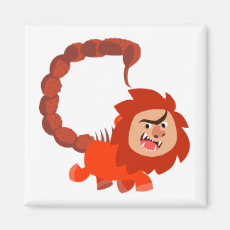 Aimant Joli dessin souriant Manticore