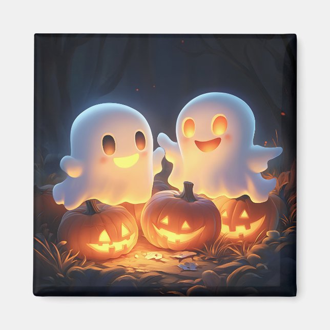 Aimant Joli Éffrayant Halloween DFV Fantômes Fantastique (Devant)