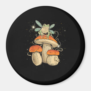 Aimant Joli esthétique Cottagecore Champignon Grenouille