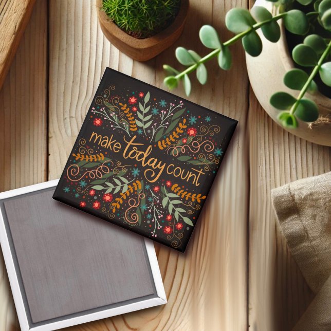 Aimant Joli Faire Compter Aujourd'Hui Citation Inspirivit (Créateur téléchargé)