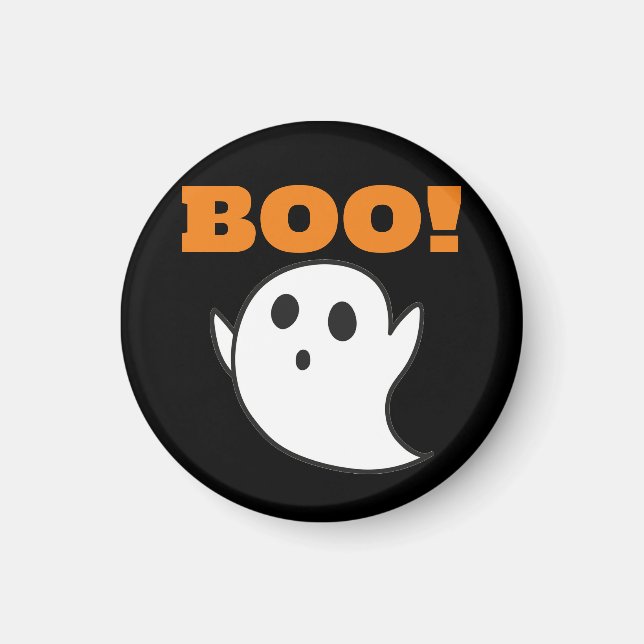 Aimant Joli Fantôme avec BOO! mots (Devant)