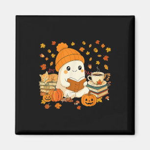 Aimant Joli Fantôme Lecteurs de Livres Automne Halloween