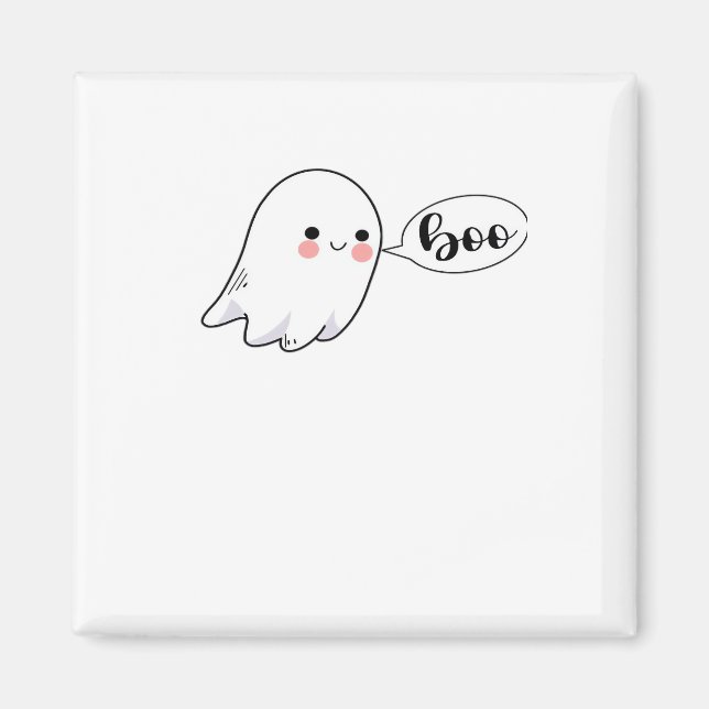 Aimant Joli Graphisme de Petit Boo Cool et Esthétique (Devant)