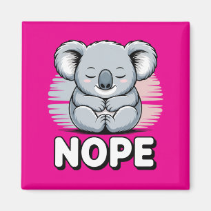 Aimant Joli koala endormi “Non” Dessin animé drôle