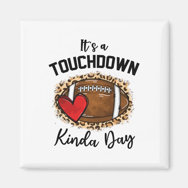 Aimant Joli léopard C'est une journée de touchdown Footll (Devant)