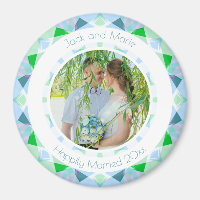 Joli Mariage bleu vert Keepsaké cadeau photo