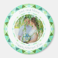 Joli Mariage bleu vert Keepsaké cadeau photo