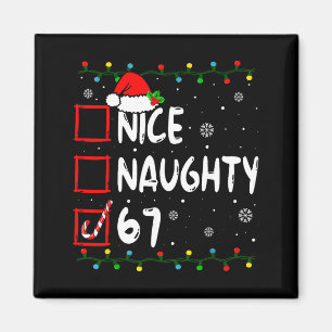 Aimant Joli Méchant 6 7 Mème 67 Noël Six Sept Xmas