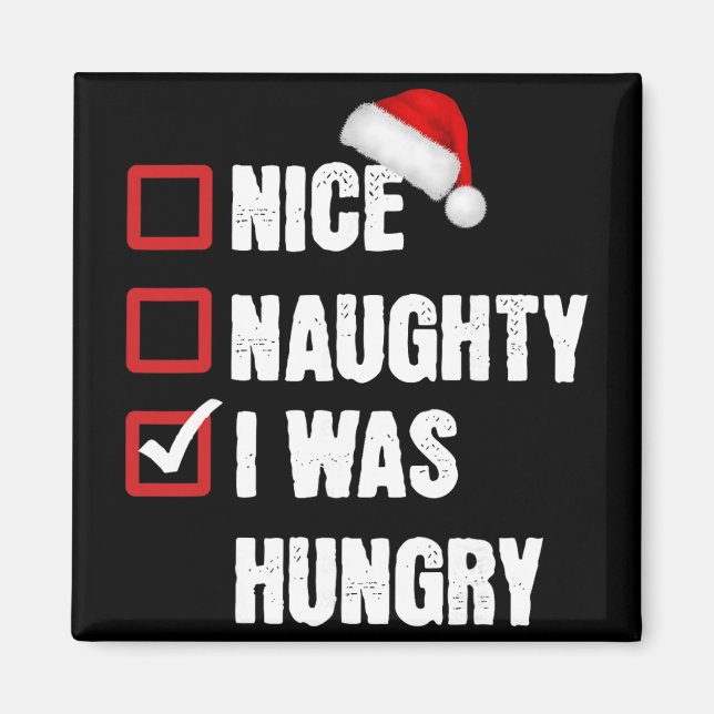 Aimant Joli méchant j'avais faim drôle de Noël Père Noël  (Devant)