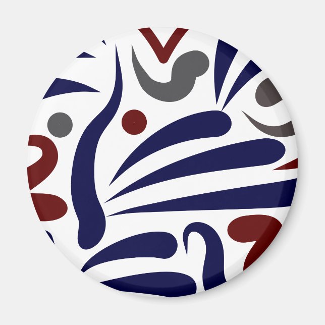 Aimant Joli motif abstrait (Devant)