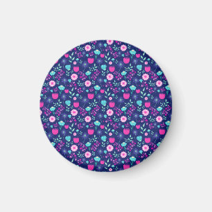 Aimant Joli motif floral de fond