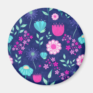 Aimant Joli motif floral de fond
