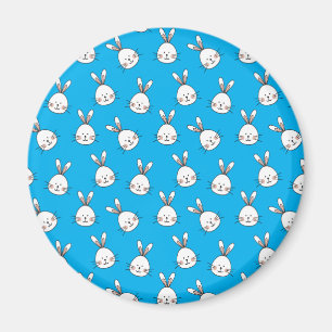 Aimant Joli Motif lapin blanc de Pâques