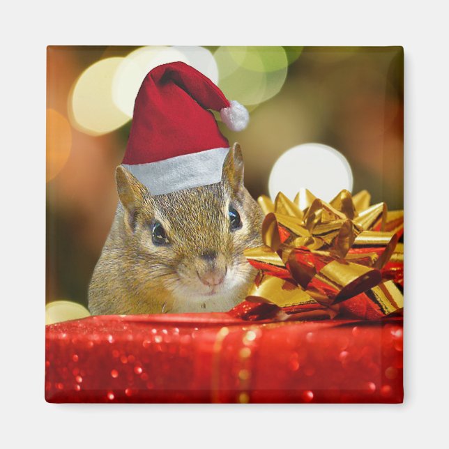 Aimant Joli Noël Chipmunk (Devant)