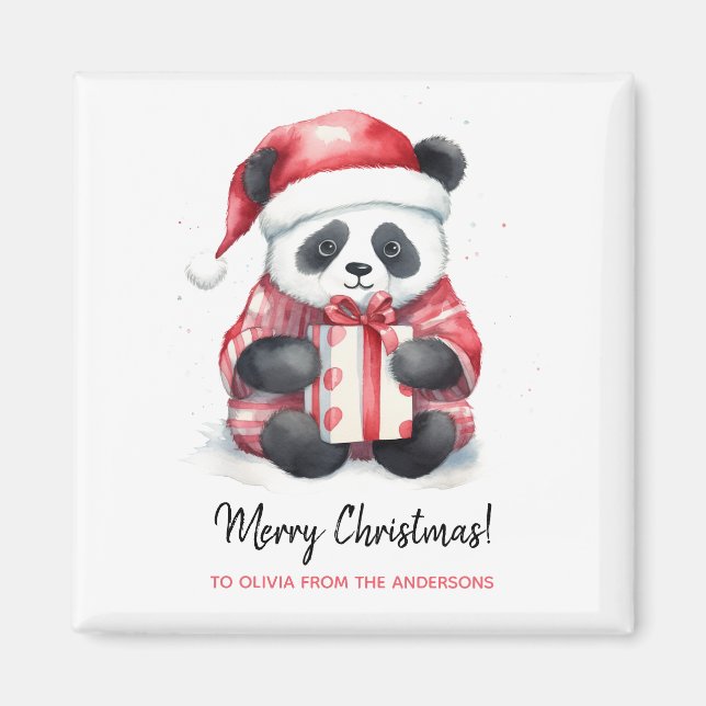 Aimant Joli Noël Panda Père Noël (Devant)