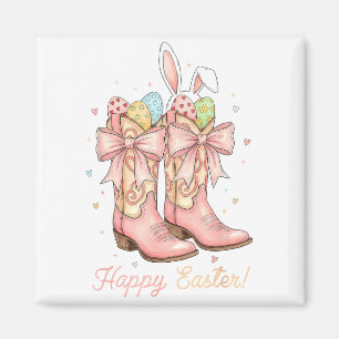 Aimant Joli œuf de Pâques Salut Bottes de cowboy occident