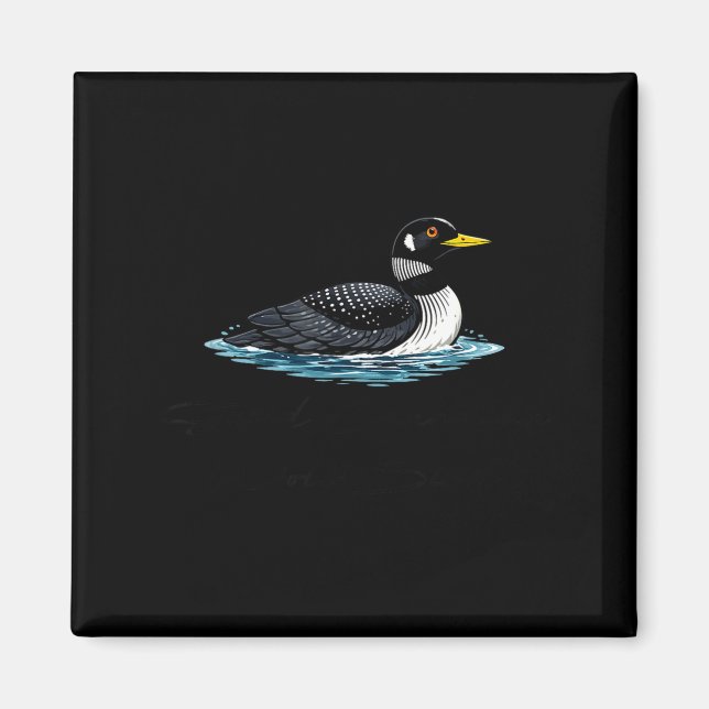 Aimant Joli Oiseau Loup Canadien Stupide (Devant)