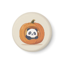 Joli Panda de Halloween en Citrouille