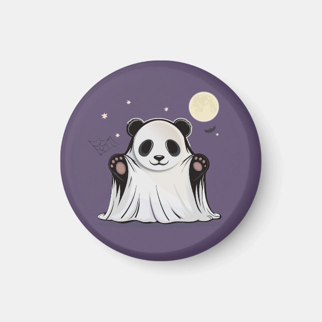 Aimant Joli Panda Fantôme Sous la Lune  (Devant)