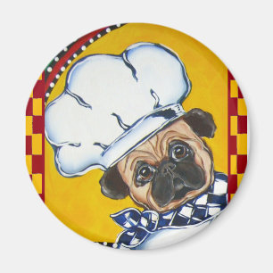 Aimant Joli Pug Chef