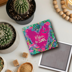 Aimant Joli Refuge Floral pour couler l'inspirété Ancre