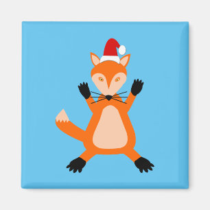 Aimant Joli renard de Noël