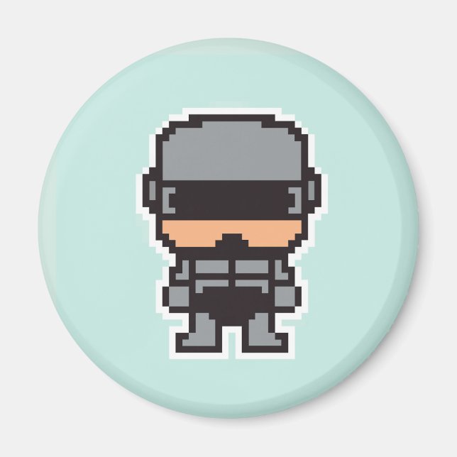 Aimant Joli robotCop pixélisé  (Devant)