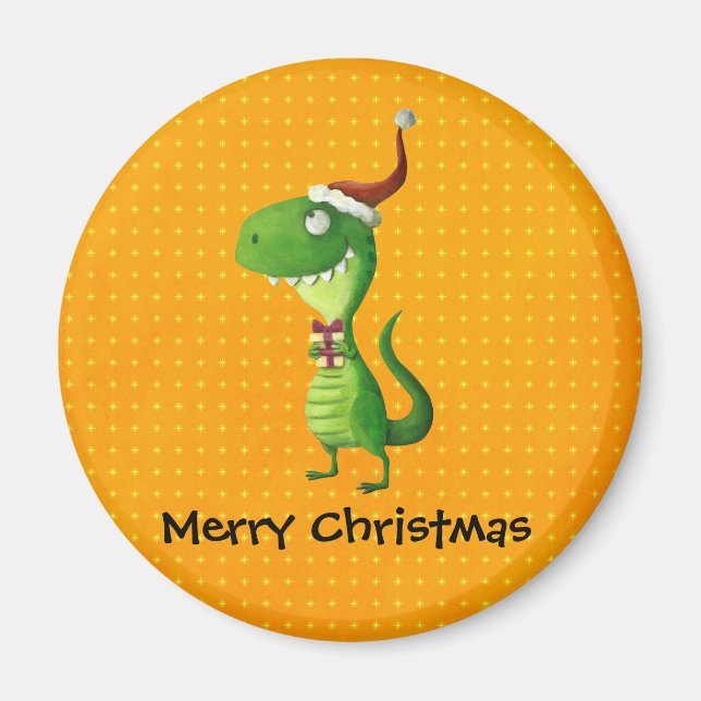 Aimant Joli T-rex de Noël (Devant)