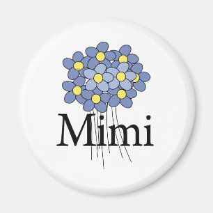 Aimant Joli T-shirt Fleur Bleue Mimi