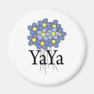 Aimant Joli T-shirt Fleur Bleue YaYa