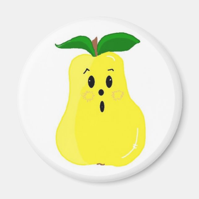 Aimant Joli Visage de Poire (Devant)