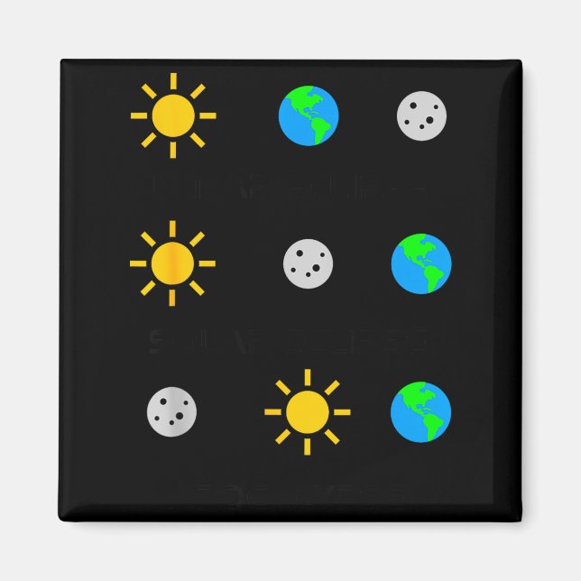 Aimant Jolie éclipse lunaire éclipse solaire Apocalypse (Devant)