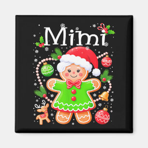 Aimant Jolie famille de pain d'épice Mimi pour Noël