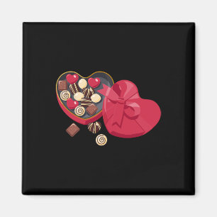 Aimant Jolie femme de la Saint-Valentin amour coeur choco