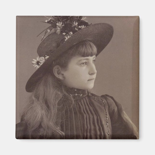 Aimant Jolie fille Vintage (Devant)