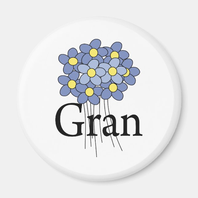 Aimant Jolie fleur bleue Gran T-shirt (Devant)