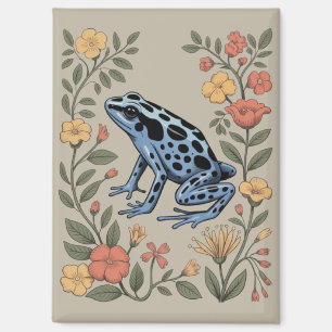 Aimant Jolie fleur grenouille bleue crapaud dart poison G