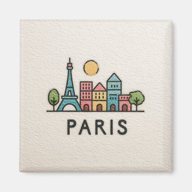 Aimant Jolie illustration de Paris (Devant)