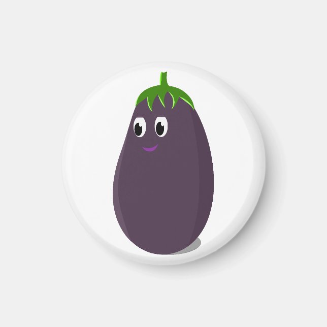 Aimant Jolie impression d'aubergine (Devant)