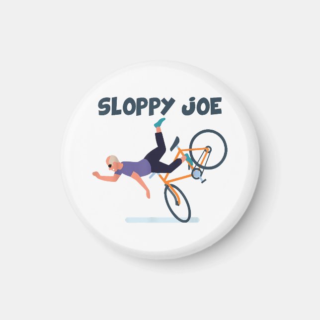Aimant Jolie Joe Funny Biden Chemise Sloppy Joe Biden Fun (Devant)