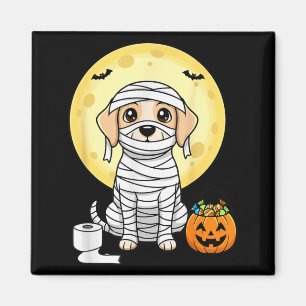 Aimant Jolie maman chien Halloween pleine lune chiot farc