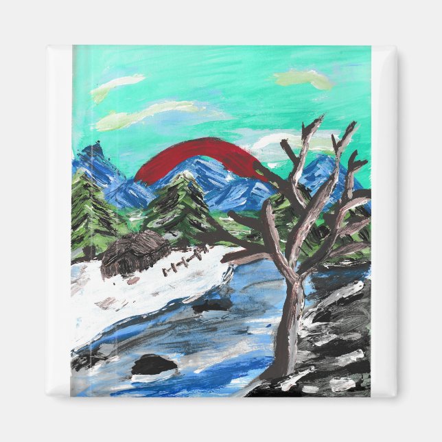 Aimant Jolie Rivière des Montagnes (Devant)