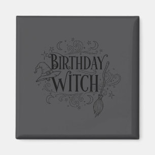 Aimant Jolie Sorcière Drôle Anniversaire Sorcières Heureu