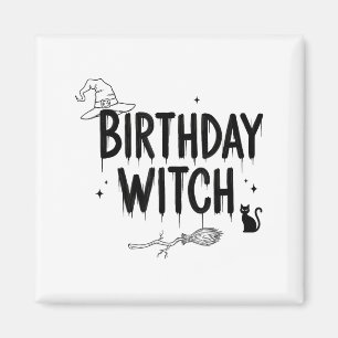 Aimant Jolie Sorcière Drôle Anniversaire Sorcières Joyeus