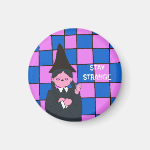 Aimant Jolie Sorcière Effrayante Halloween