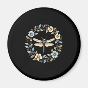 Aimant Jolies Filles Cottagecore Floral Libellule Esthéti